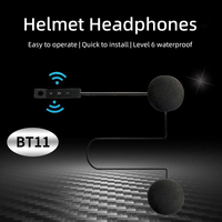 Casque de moto BT11 avec kit mains libres pour appels, anti-interférence, lecteur de musique, écouteurs Y1, mains libres pour casque