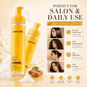 Lotion coiffante moussante bio pour cheveux bouclés et crépus - Modèle et définit la forme - Tenue moyenne - Prête à l'emploi - Product Image 4