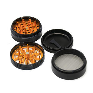 Personnalisez votre logo 63mm Metal Lightning Grinder Moulin à fumée <span class=keywords><strong>Quad</strong></span> Layer Grinder Manual Smoker Set - Product Image 5