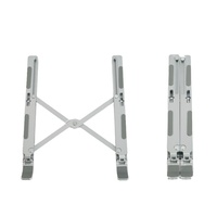 Support portable pliable en alliage métallique 2025, réglable en hauteur sur 6 positions, avec patins antidérapants en silicone, pour ordinateur portable/tablette/iPad de 10 à 17,4 pouces