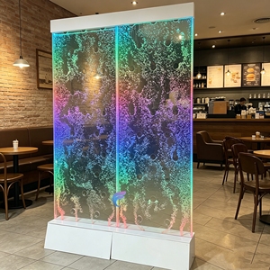 Mur d'eau à bulles LED personnalisé, fontaine d'intérieur pour la décoration de restaurants et de bureaux - Product Image 3