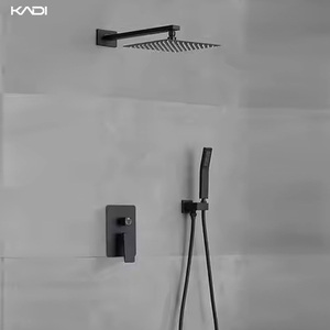 Modern Bathroom Accessories Set Brass Rainfall Shower System with Water Leader Hidden Wall <strong>Bidet</strong> Faucet for Modern Bathrooms - Product Image 1
