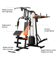 Appareil de musculation multifonctionnel pour la maison, équipement de fitness pour la maison, salle de sport à domicile à trois stations