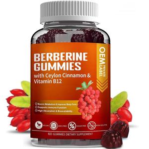 Compléments de berbérine Vente chaude OEM Marque privée Favoriser le soutien immunitaire Gommes de berbérine - Product Image 1