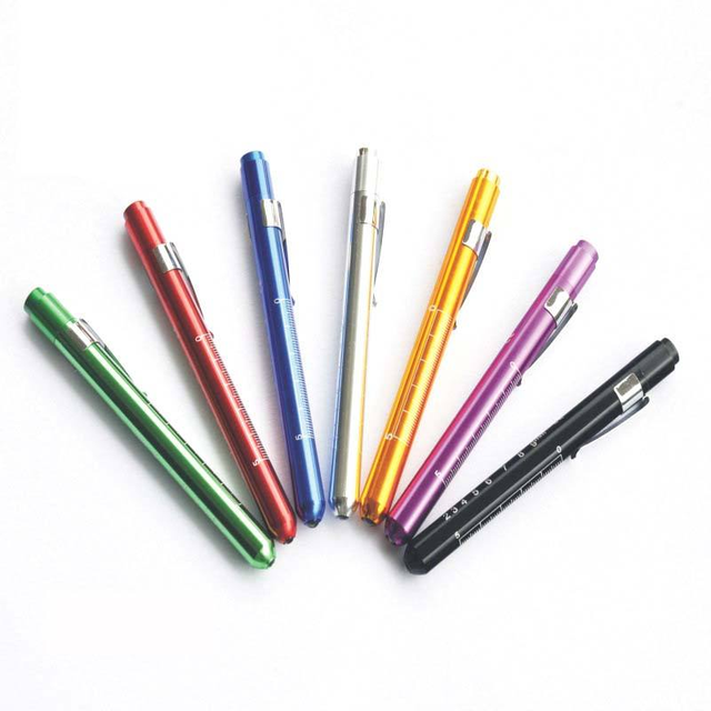 2024 TOBY'S HOT SALE LED White Light Yellow Light Pen Flashlight Oral Otolaryngology Examination Pupil Light Pupil Pen