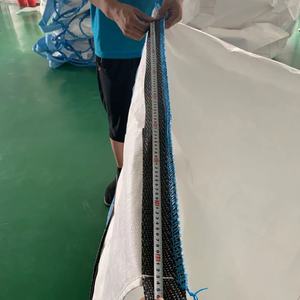 HESHENG Super<span class=keywords><strong>กระสอบ</strong></span> 1 ตันจัมโบ้ใหญ่ FIBC จํานวนมากกระเป๋าระบายอากาศทอวัสดุ 4 ห่วงสําหรับยกและด้านล่างแบนปล่อย - Product Image 4