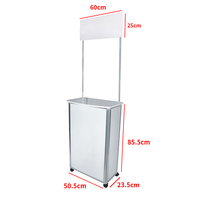 Comptoir de vente pour la publicité, avec socle pliables, portable, comptoir pour la publicité