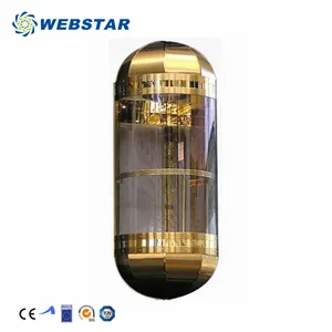 Modern Glass Capsule Lift Observation Transparent Panoramic Outdoor Sightseeing Elevator
