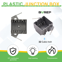 Boîte de sortie en plastique à 2 modules BAREP SN32X, norme américaine, homologuée ETLus, vis zinguées, OEM