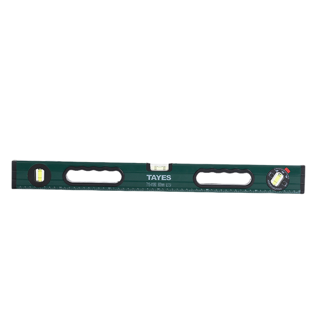 50cm Aluminum Ruler With Dual Bubble Levels – Multi-Function Straight Edge Measuring Tool For Woodworking, Metric & Imperial Scales