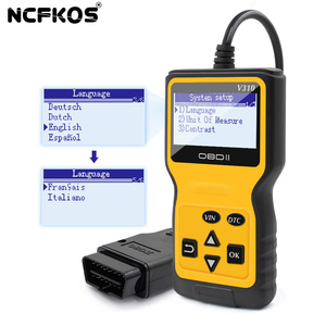 NCFKOS portátil OBD2 escáner herramienta de diagnóstico de coche V310 CE FCC RoHS Analizador de motor y lector de código con <span class=keywords><strong>1</strong></span> año de garantía - Product Image 2