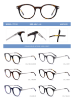 Gafas Retro de Diseño Personalizado para Hombre, Monturas Ópticas Metálicas, Gafas Anti Luz Azul, Fabricante de Gafas Ópticas, Gafas de Acetato