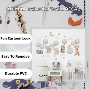 Adesivi <span class=keywords><strong>Murali</strong></span> Rimovibili con Animali Cartoon e Nuvole in PVC Stampato UV per Camerette dei Bambini e Decorazione Asilo - Product Image 2