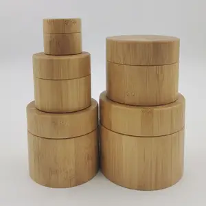Multiple Capacity Cream Jar Skin Cream Bamboo Jar With Bamboo Lid