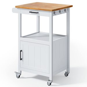 Chariot de cuisine roulant en bois SENYU avec tiroir et roulettes, petit meuble de rangement pour bar à café domestique, étagère pour cuisine - Product Image 6