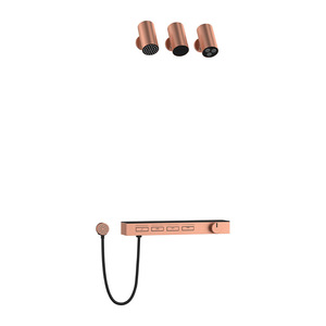 Wall Mounted Concealed Shower Set Brushed Rose Gold Rectangle Multi Functional Rain Shower Hotel Project - Product Image 1