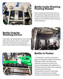 Nhà máy tự động quay chai thủy tinh Máy làm sạch chai rửa máy Chai Thủy Tinh máy giặt - Product Image 5