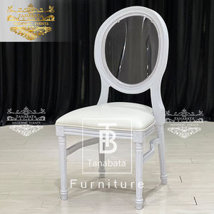 חתונת אירוע ברור אקריליק חזרה מלך לבן פלסטיק לואי השישה עשר כיסאות - Product Image 2