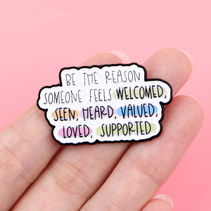 Spilla smaltata con citazioni e scritta 'BE THE REASON', distintivo da risvolto per zaino, accessori per abbigliamento, gioielli di moda, regali per amici - Product Image 3