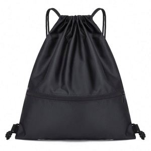 Sac à dos léger et portable avec cordon de serrage pour hommes et femmes, idéal pour le sport, le fitness, le basketball, sac multifonction en Oxford avec fermeture éclair - Product Image 4