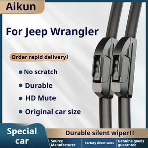 Balais d'essuie-glace universels en caoutchouc naturel désossés de haute qualité 15 "+ 15" pour Jeep Wrangler - Product Image 2