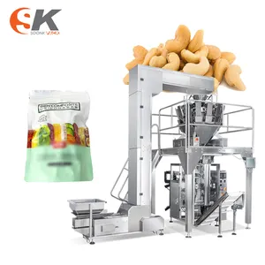 Proveedor de máquinas de embalaje Máquina de envasado y pesaje de alimentos inflados Nueces/Patatas fritas/Máquina de envasado de camarones