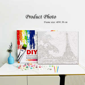 Wholesale Custom Modern Style DIY iron tower Painting by Numbers Kits Cartoon Oil Medium <b>for</b> Adults Kids Home Decor Gift Ideas - Product Image 2