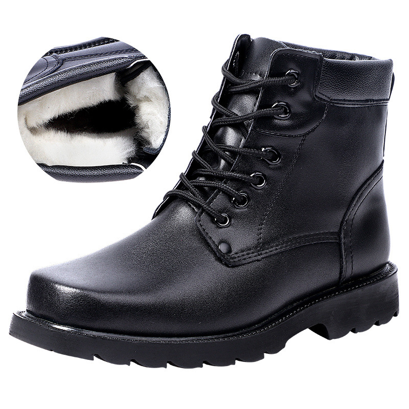Bottes épaisses en laine et chaussures en coton