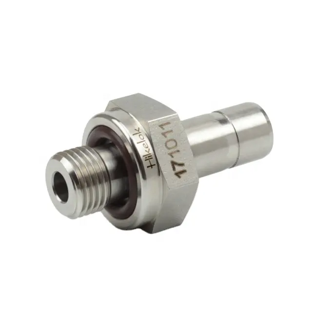 Swagelok style stainless steel compression tube fitting 1/8 to 1/2 in Male Adapters O-seal with SAE/MS straight thread