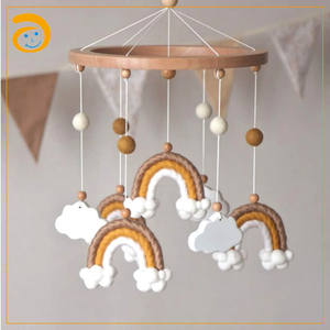 Ins-decoración <span class=keywords><strong>del</strong></span> hogar para niños, diseño espacial, Luna, astronauta, ropa de cama para bebé, juguetes móviles colgantes, cuna infantil, móvil - Product Image 5