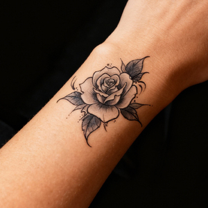 Tatouage temporaire <span class=keywords><strong>simple</strong></span> à la rose, tatouage semi-permanent, imperméable, dure 2 semaines, tatouage réaliste à base de plantes pour le bras et le corps - Product Image 4