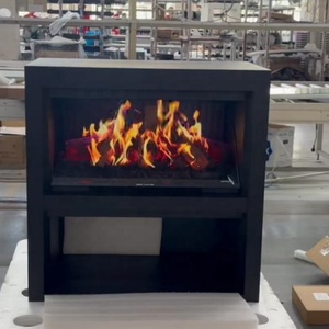 <span class=keywords><strong>Cheminée</strong></span> électrique à <span class=keywords><strong>flamme</strong></span> LED holographique avec armoire, autoportante, télécommande, usage domestique - Product Image 2