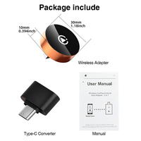 GRANDNAVI Orange Dongle CarPlay 2-en-1 Adaptateur CarPlay filaire vers sans fil avec connexion ultra-rapide pour iPhone