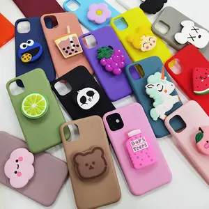 Casing Ponsel Samsung Galaxy A33 A73 A52 A32, Pelindung Ponsel Lucu Cantik dengan Dudukan Ponsel Penyangga