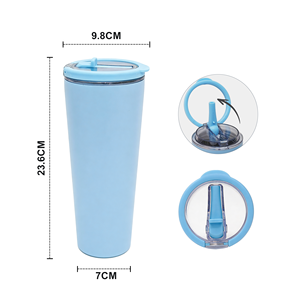 Gobelet isotherme personnalisé en acier inoxydable 304 à double paroi sans BPA avec paille et poignée pour café glacé, idéal pour le bureau et la salle de sport - Product Image 5