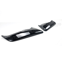 2 pièces pour Ford Mustang 2016-2023, aérations latérales de voiture, garniture de sortie d'aile arrière, style fibre de carbone noir brillant pour l'extérieur des portes