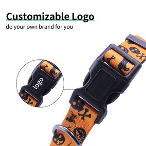 هالوين المطبوعة البوليستر شريط طوق الكلب مجموعة قابلة للتخصيص-مورد كلب هالوين المستدام - Product Image 4