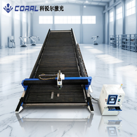 Machine de découpe laser fibre CNC sur rail au sol CORAL CRL-12025AD 20000W, approvisionnement direct usine pour la fabrication de grandes tôles métalliques