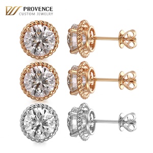 ต่างหูทองคำแท้ 18k พร้อมใบรับรอง IGI เพชร 4 กะรัต เกรด DEF VVS1 เพชรสร้างในห้องปฏิบัติการ สำหรับผู้หญิง ต่างหูสำหรับงานแต่งงานและงานหมั้น - Product Image 1