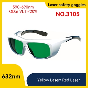 590-690nm od6 Laser bảo vệ an toàn kính kính ánh sáng màu đỏ chặn ống kính laser bảo vệ mắt kính - Product Image 2