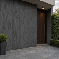 Pierre artificielle PU L3-1 Texture rainurée verticale 1200x600x25mm Fausse pierre pour revêtement mural intérieur et extérieur