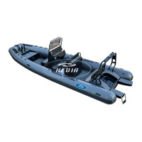 Bateau à cabine fermée en aluminium Haide CE 23 pieds Luxury SP700 Rib, moteur hors-bord électrique.