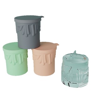 Bac à glaçons en silicone, lot de 4, qualité alimentaire, antiadhésif, facile à nettoyer, compatible congélateur, pour usage domestique - Product Image 1