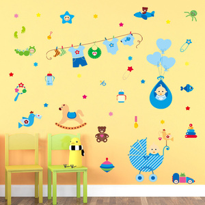 Décoration de <span class=keywords><strong>chambre</strong></span> d'enfants <span class=keywords><strong>chambre</strong></span> bébé pépinière <span class=keywords><strong>Stickers</strong></span> muraux pour chambres d'enfants garçons maternelle décoration Sticker mural Kawaii - Product Image 6