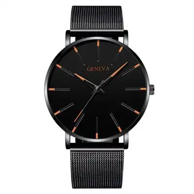 Factory wholesale new men's GENEVA men's Roman scale mesh strap watch quartz watch