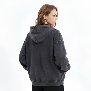 Sweat à capuche unisexe tendance, 100% coton, doublé, anti-boulochage, écologique, respirant, coupe ample, avec poches - Product Image 3
