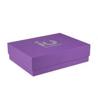Boîtes d'emballage en papier de base et couvercle violet de haute qualité avec logo personnalisé en gros boîtes d'emballage en carton rigide boîtes cadeaux