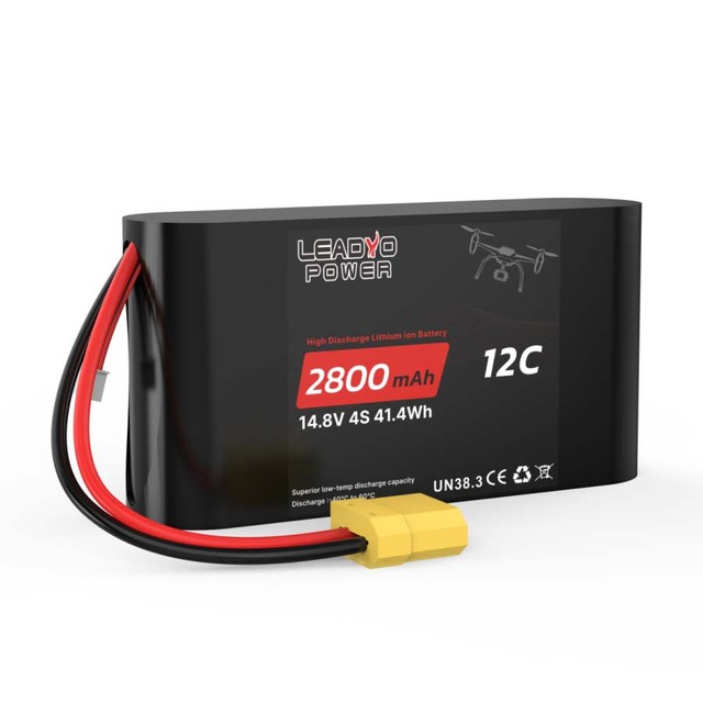2800mAh 2.8Ah 4S Lithium Ion Battery Pack for Multirotor Vtol 12C Fixed-Wind Aircraft Power Supplier for UAV Drone