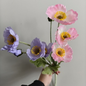 Flores de Papoula Artificiais de Luxo por Atacado para Decoração de Casamento e Casa, Arranjo Floral Feito à Mão - Product Image 6