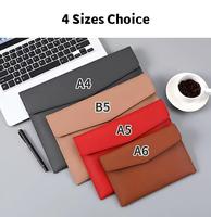Portadocumentos de cuero PU organizador de carpetas de archivos A4 A5 A6 B5 bolsa de archivo de papel bolsa de almacenamiento impermeable documento comercial compacto